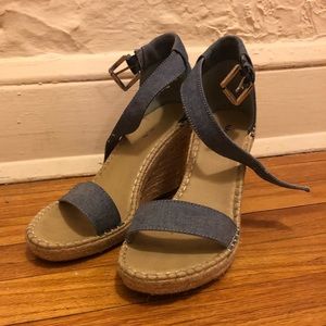 Nautica chambray denim wedges